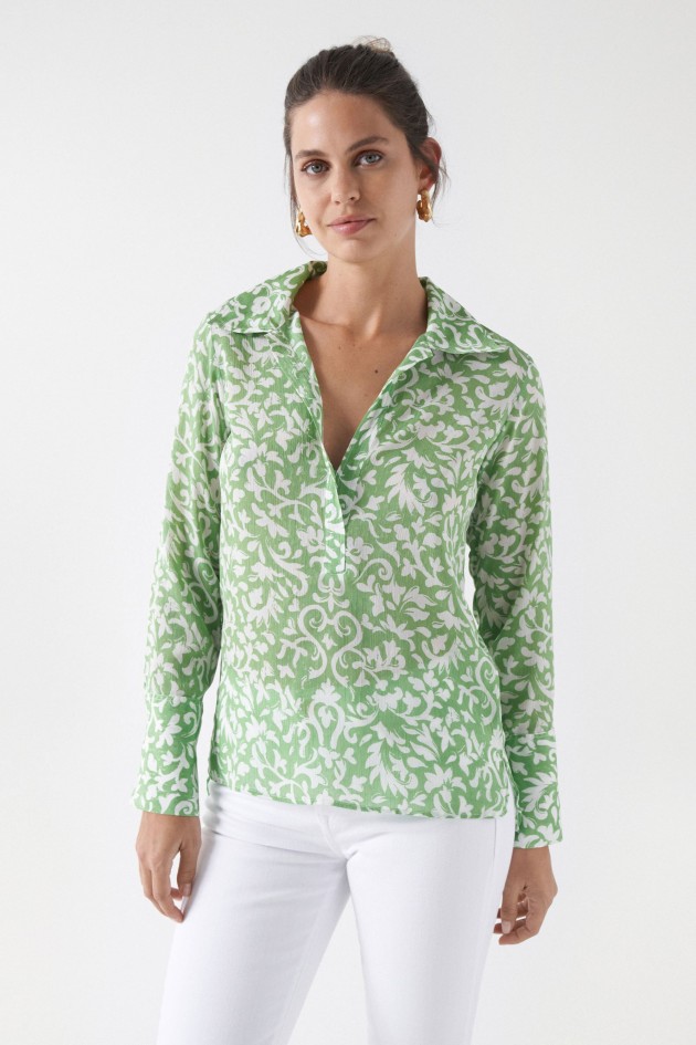 BEDRUCKTE BLUSE IN ZWEI FARBEN