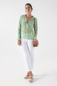 BEDRUCKTE BLUSE IN ZWEI FARBEN