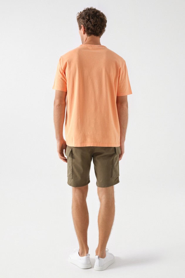 T-SHIRT DE ALGODÃO COM BOLSO