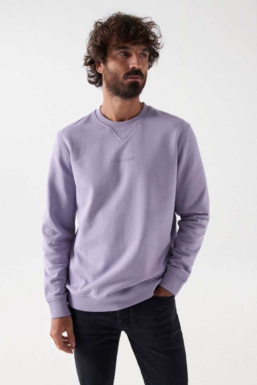 Crew Neck Sweatshirt Herren Ohne BÃ¼ndchen LANGARM-SHIRTS SALSA JEANS