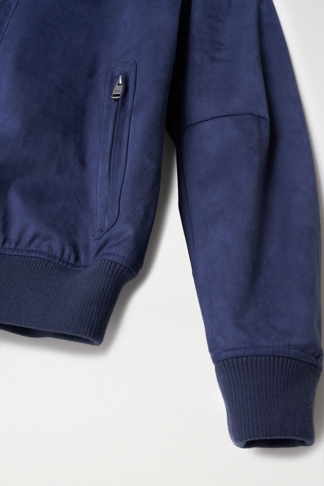 CASACO BOMBER EM SUEDE