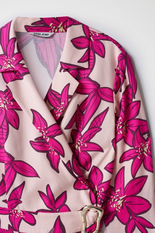 COMBINAISON SATINÉE À IMPRIMÉ FLEURI