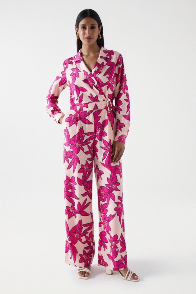 COMBINAISON SATINÉE À IMPRIMÉ FLEURI