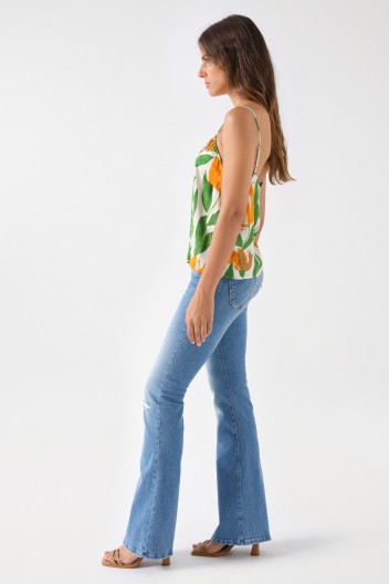 SALSA JEANS 売れ筋商品|||サルサジーンズ Tシャツ トップス レディース Tops Green Women's Tops and T-Shirts Sales - SALSA JEANS