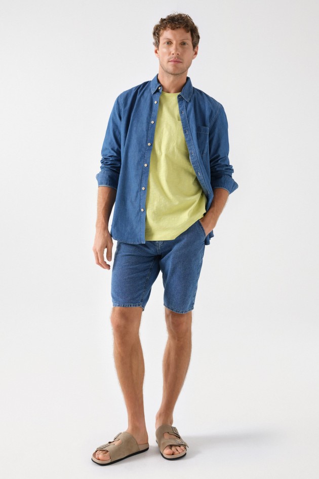 T-SHIRT DE ALGODÃO COM BOLSO