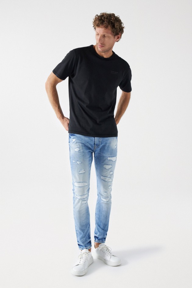 CRAFT SERIES SLIM JEANS WITH RIPS