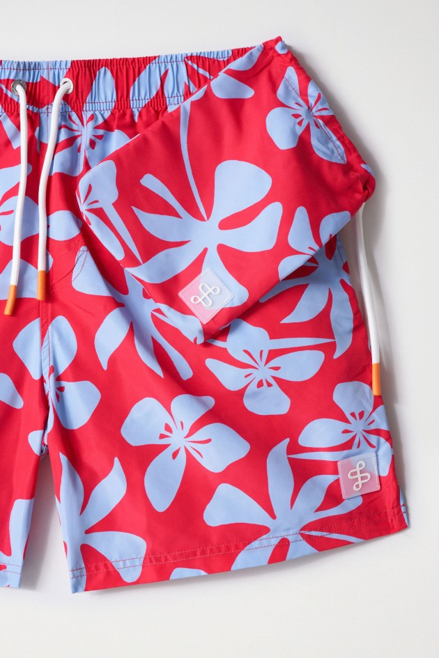 CALÇÕES DE BANHO COM ESTAMPADO FLORAL