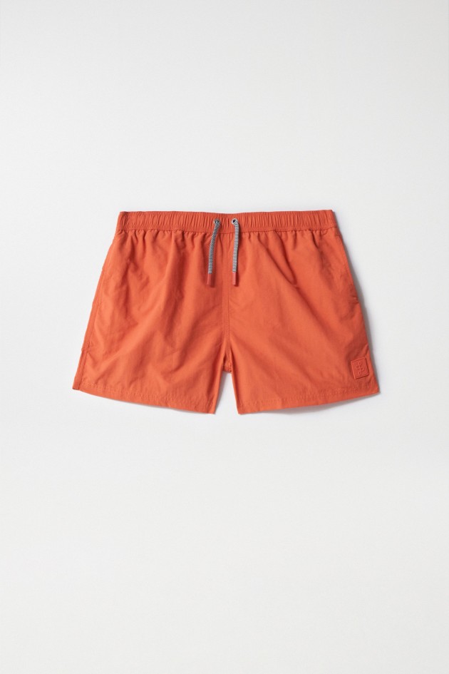 SHORT DE BAIN UNI AVEC CORDON DE SERRAGE