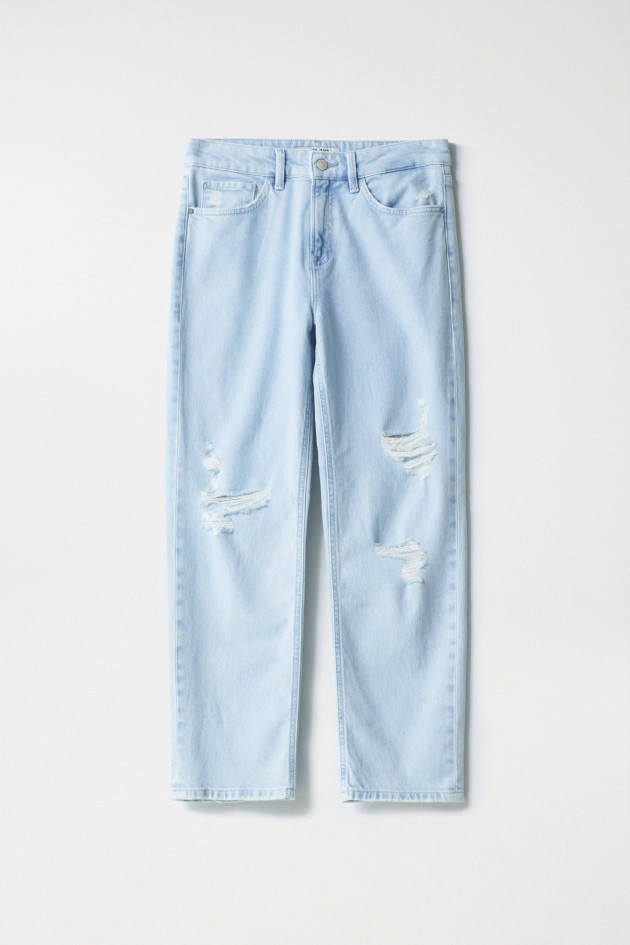 JEANS TRUE LAVAGEM CLARA COM ROTOS