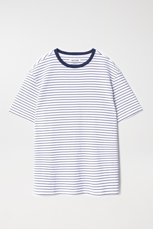 T-SHIRT TEXTURÉ À RAYURES