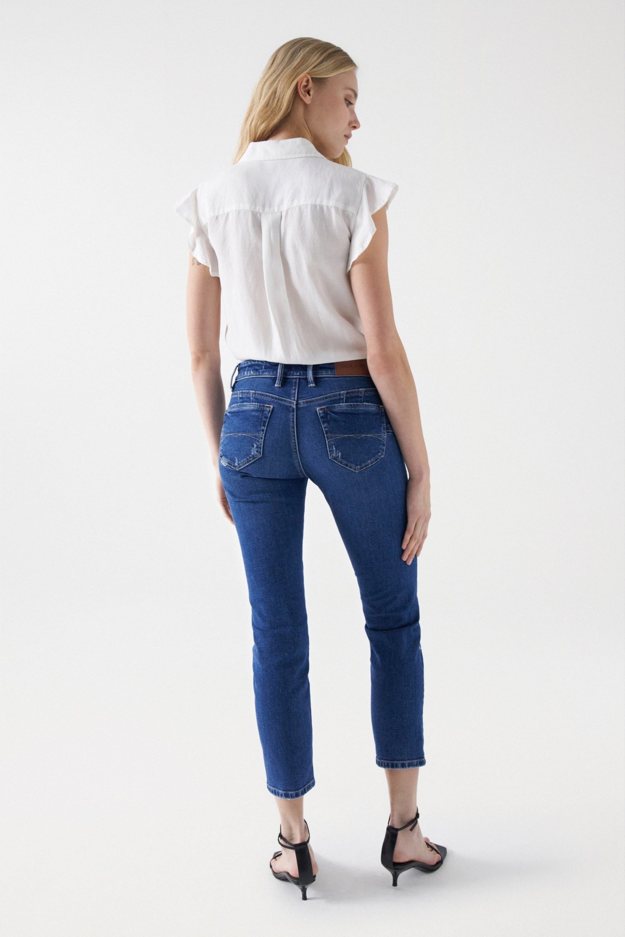 Jeans Slim Donna Salsa Wonder Push Up Cropped – Con Applicazioni – 98% Cotone, 2% Elastan - 3