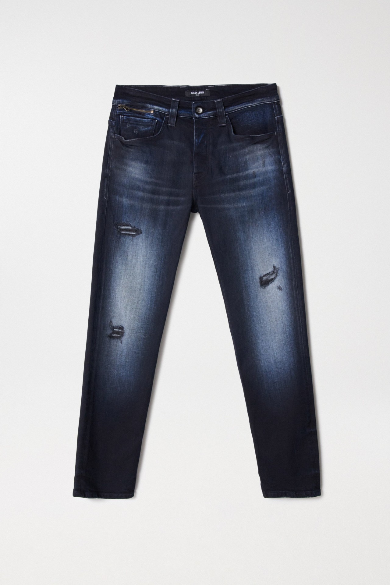 JEANS SLIM CRAFT SERIES COM ROTOS