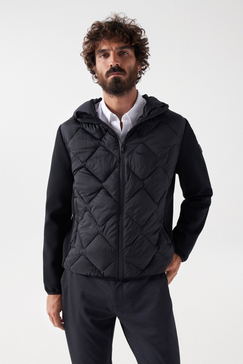 VESTE HOODIE MATELASSE