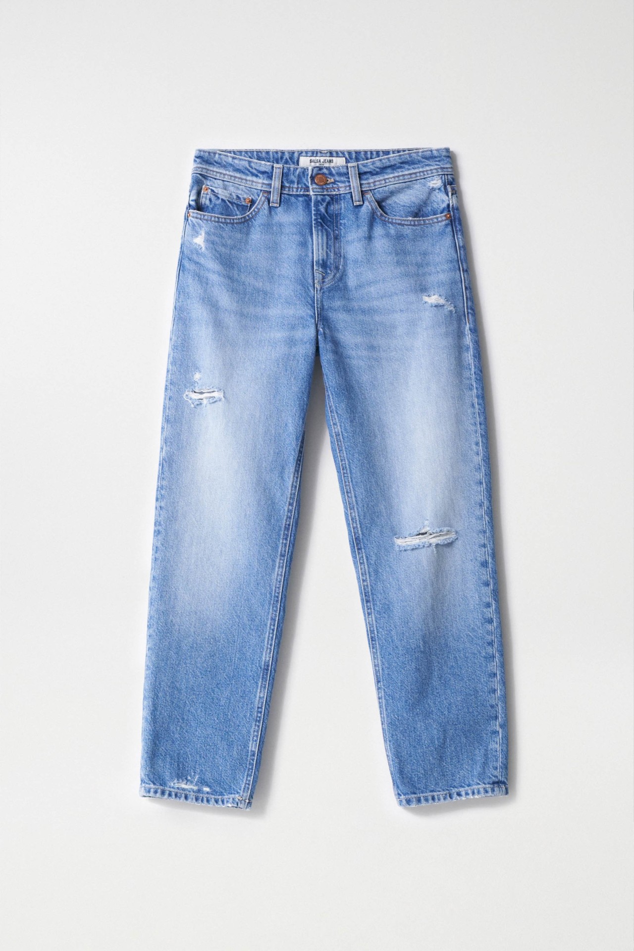 VAQUEROS TRUE CROPPED SLIM CON ROTOS