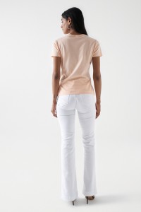 T-SHIRT AVEC LOGO SALSA ET PERLES