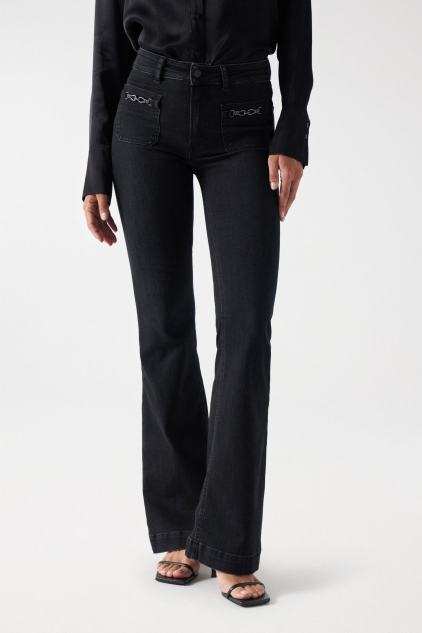 Flare Jean Push Up Noir JEAN DESTINY PUSH UP SALSA JEANS