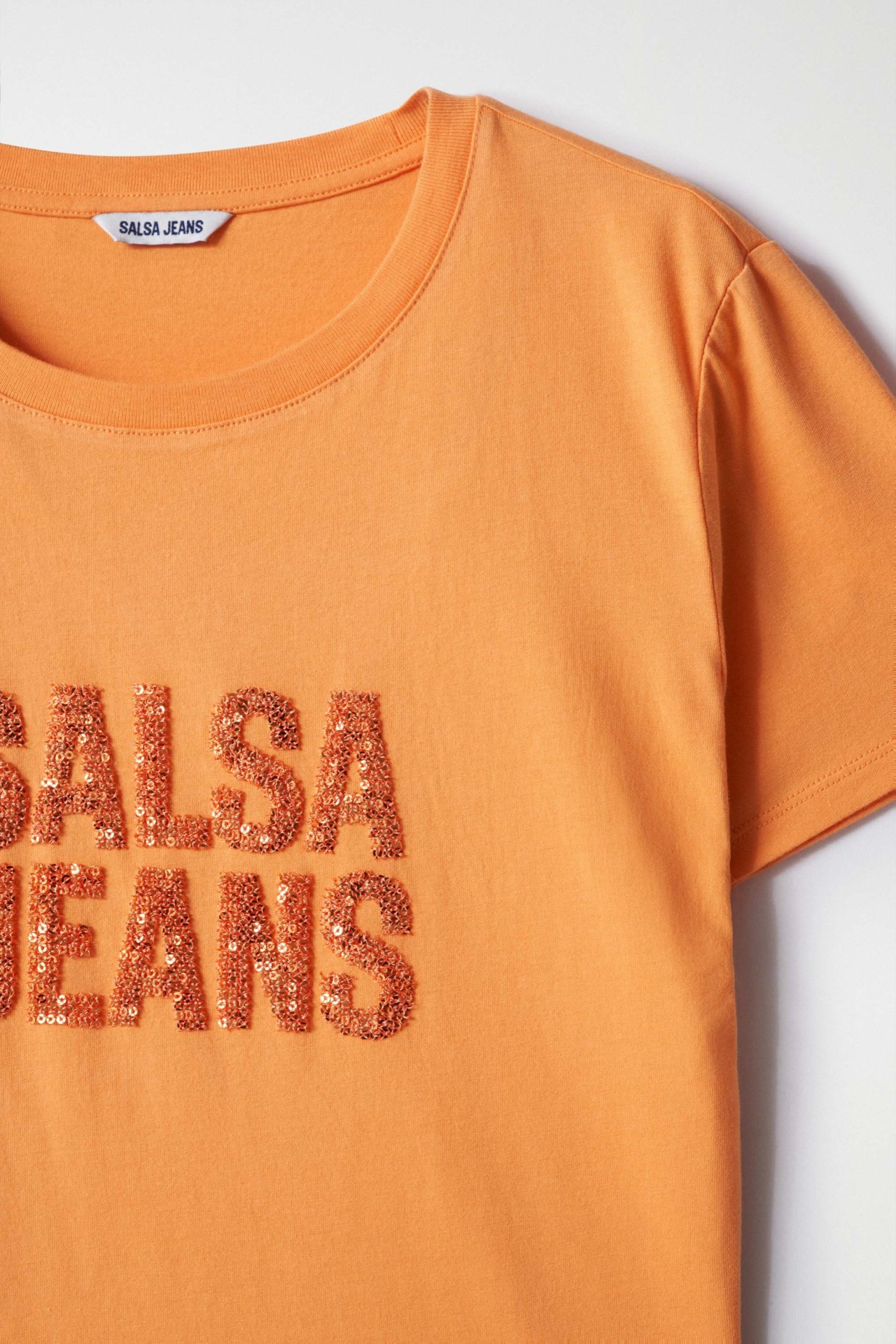 T-SHIRT AVEC LOGO SALSA ET PERLES