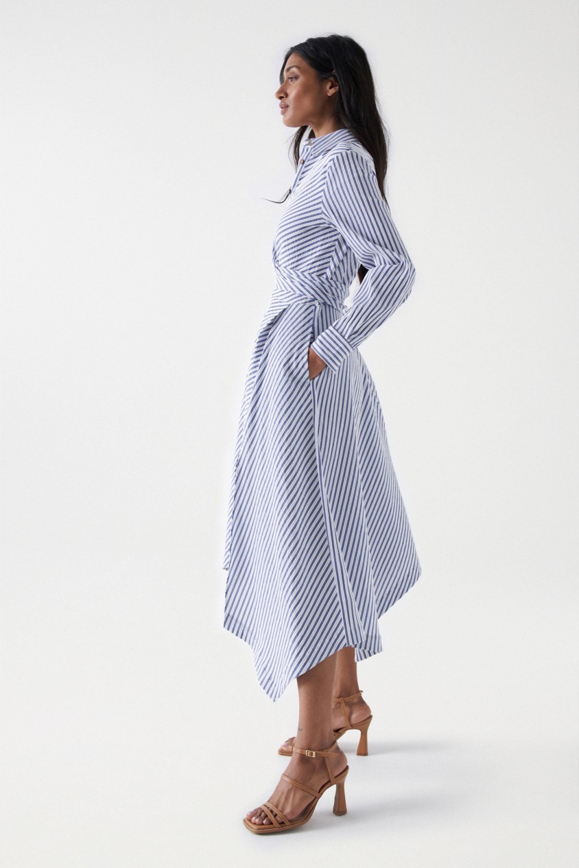 VESTIDO MIDI ASSIMÉTRICO