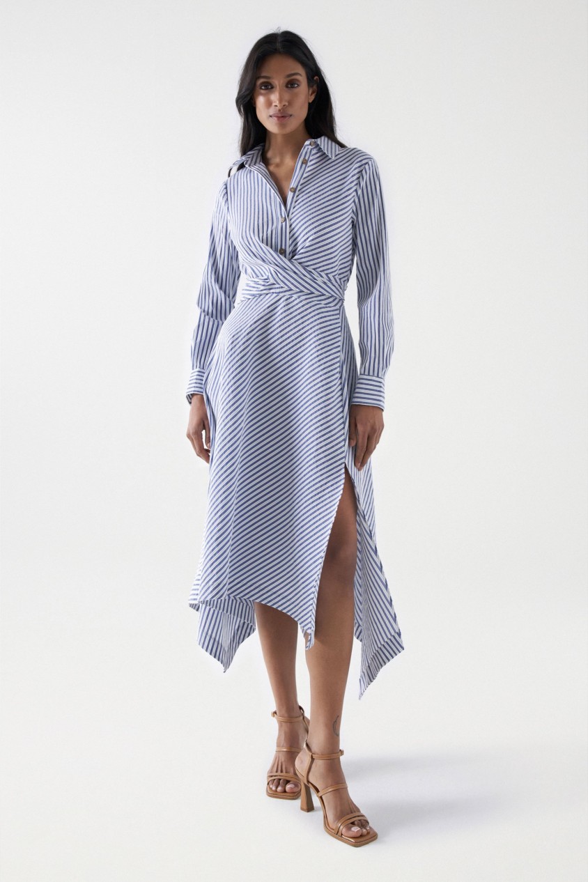 VESTIDO MIDI ASSIMÉTRICO