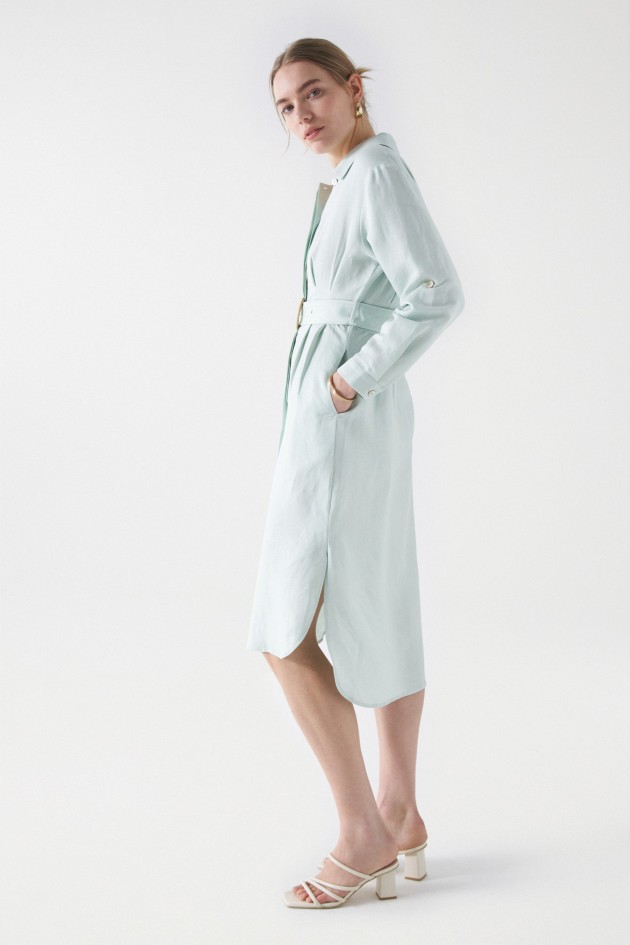 ROBE EN LIN AVEC CEINTURE