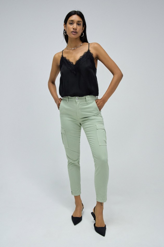 CALÇAS CARGO FAITH PUSH IN CROPPED SKINNY