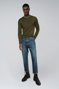 TAPERED CROPPED SLIM JEANS