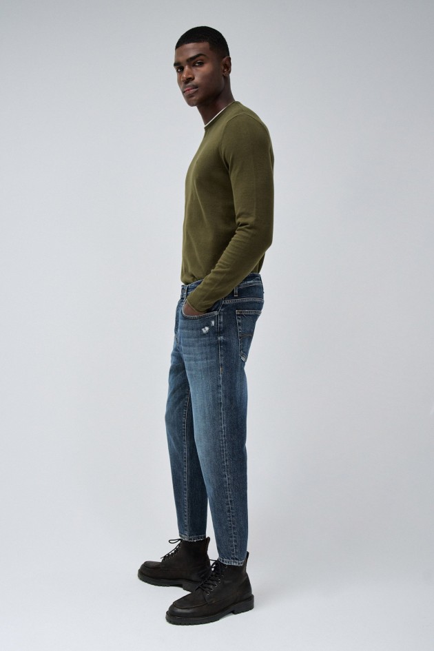 JEANS TAPERED CROPPED SLIM