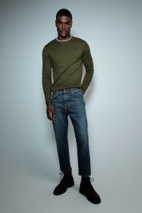 TAPERED CROPPED SLIM JEANS