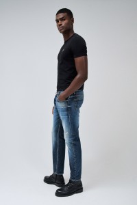 SLIM FIT WITH RIPS JEANS