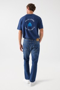 REGULAR WITH SLIGHT CRACKS JEANS