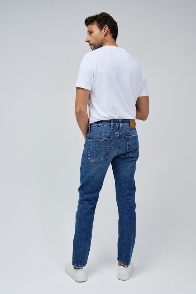 PANTALON SLIM FIT AVEC LAVAGE MOYEN