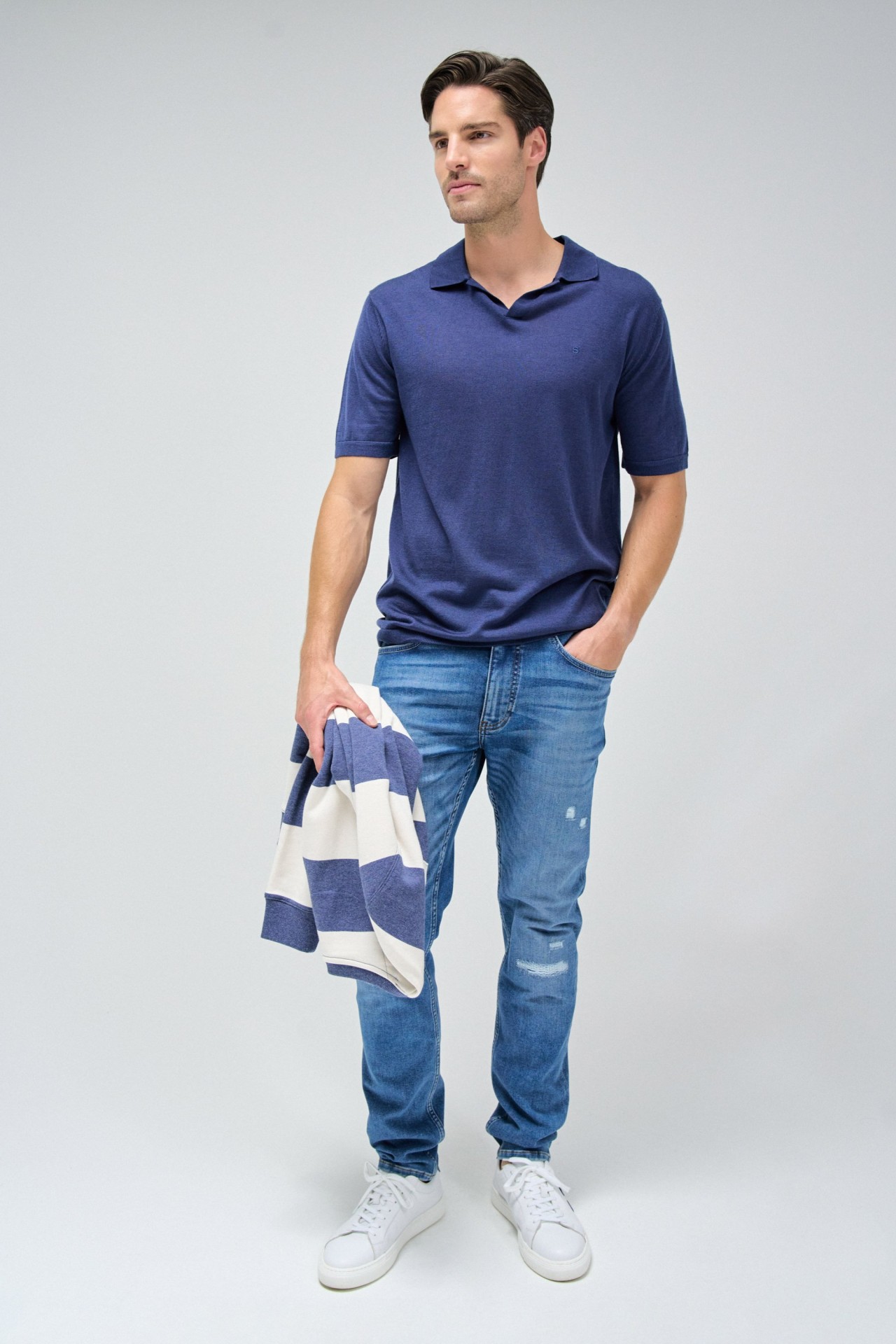 S-ACTIV SLIM FIT WITH RIPS JEANS