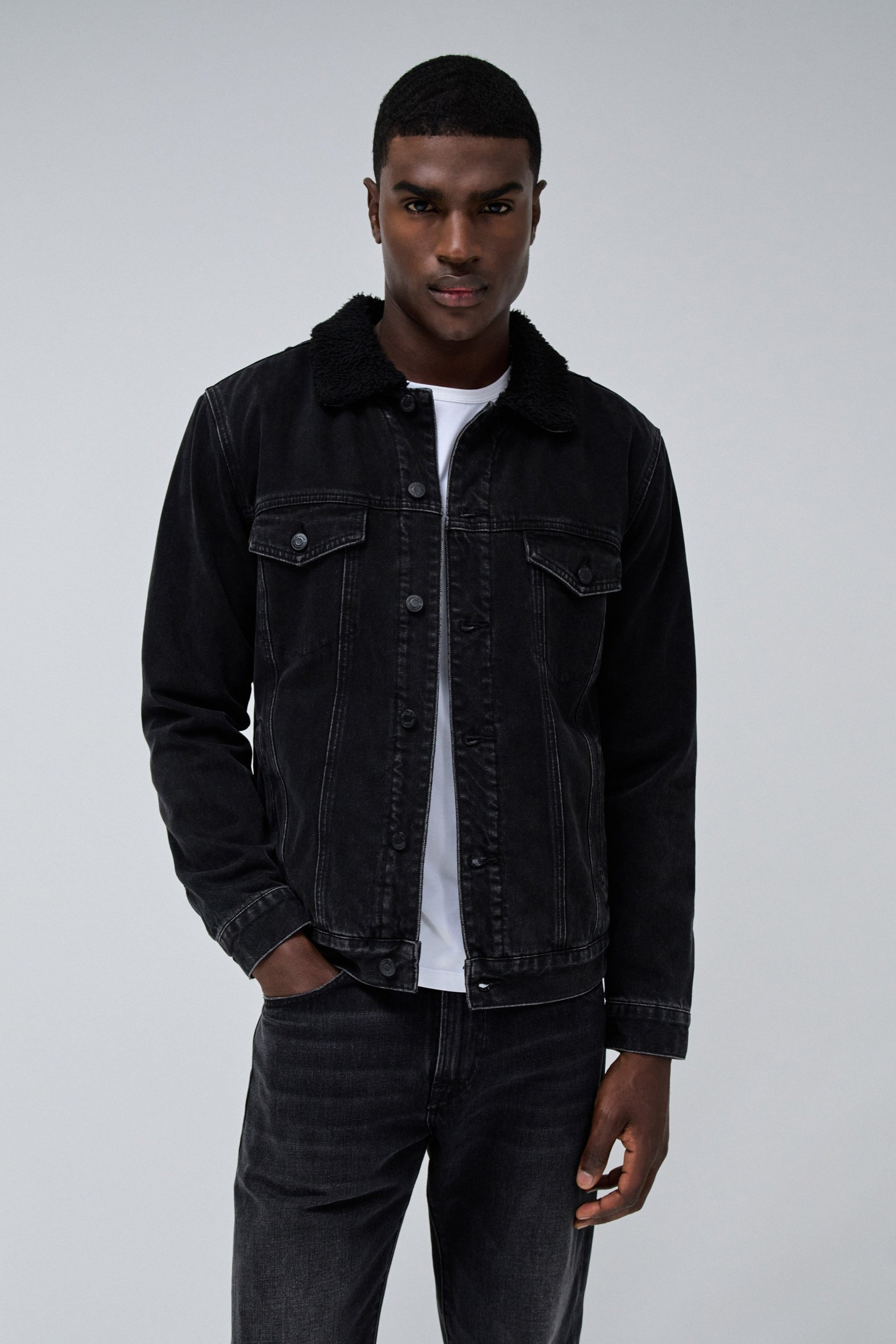 Mezclilla Chaqueta Vaquera Hombre Conjunto Denim Jacket Conjunto