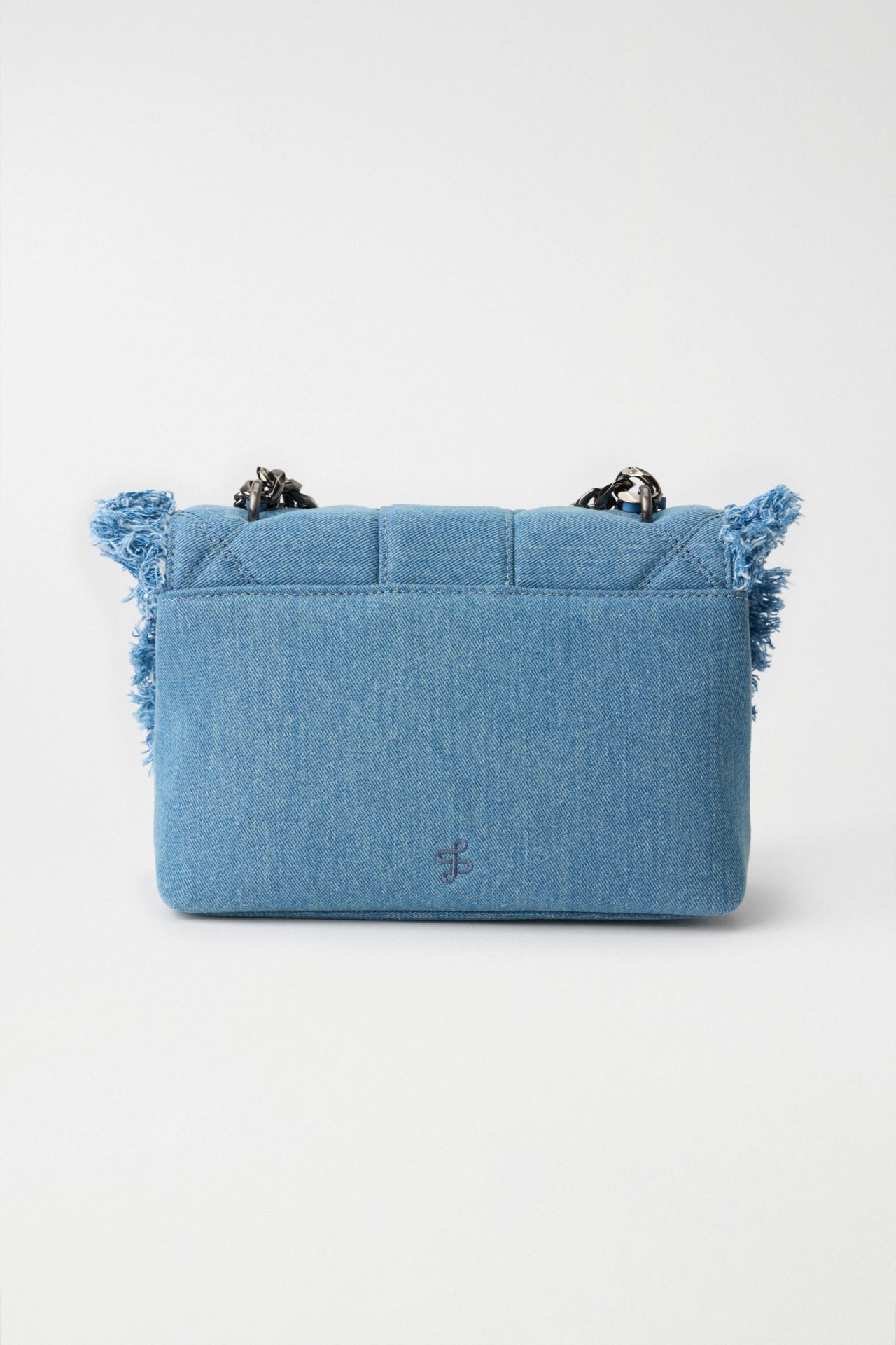 DENIM WALLET WITH CHAIN