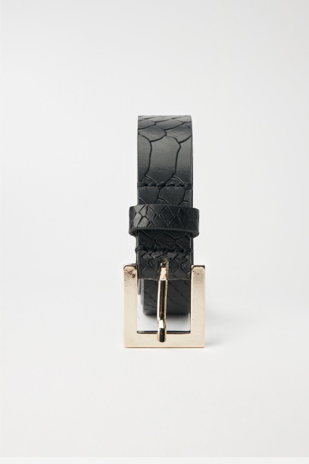 CEINTURE EN CUIR AVEC LOGO DORÉ