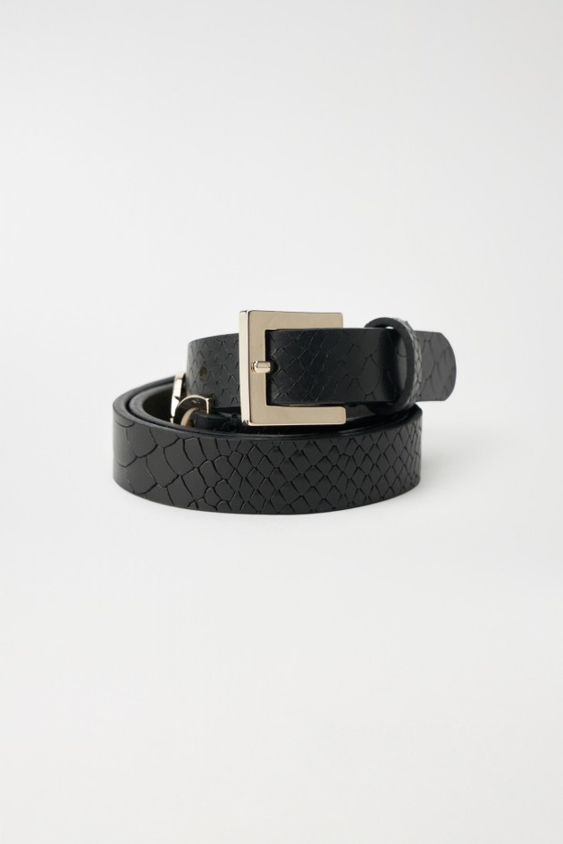 CEINTURE EN CUIR AVEC LOGO DORÉ