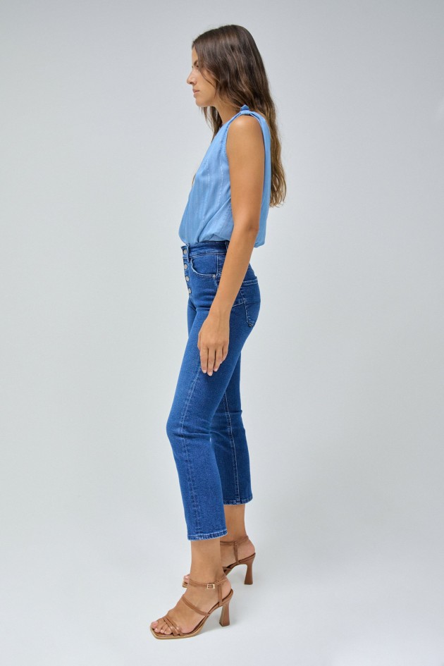 FAITH PUSH IN CROPPED FLARE JEANS