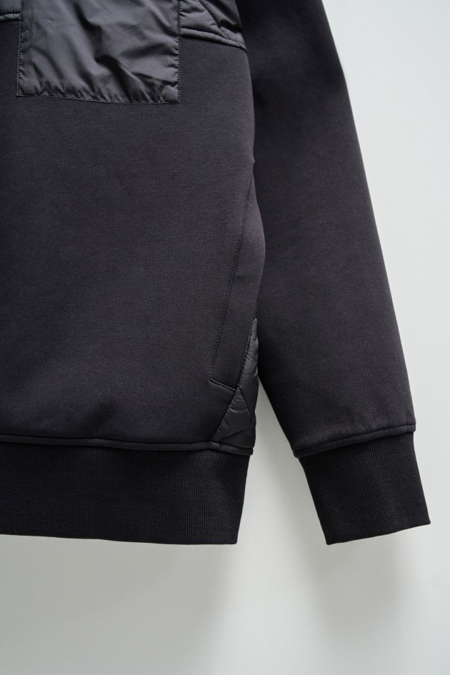 VESTES MÉLANGE MATIÈRES AVEC FERMETURE