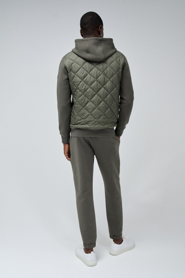 VESTES MÉLANGE MATIÈRES AVEC FERMETURE