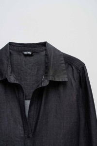 CAMISA EM LIGHTDENIM COM DETALHE DE MISSANGAS