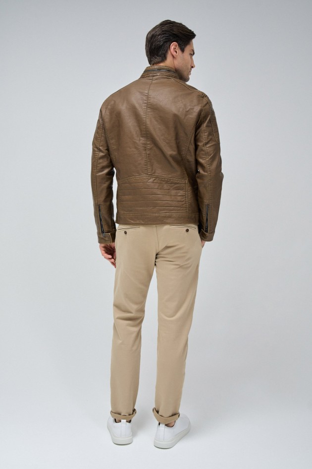 BLUSÃO BIKER EFEITO PELE