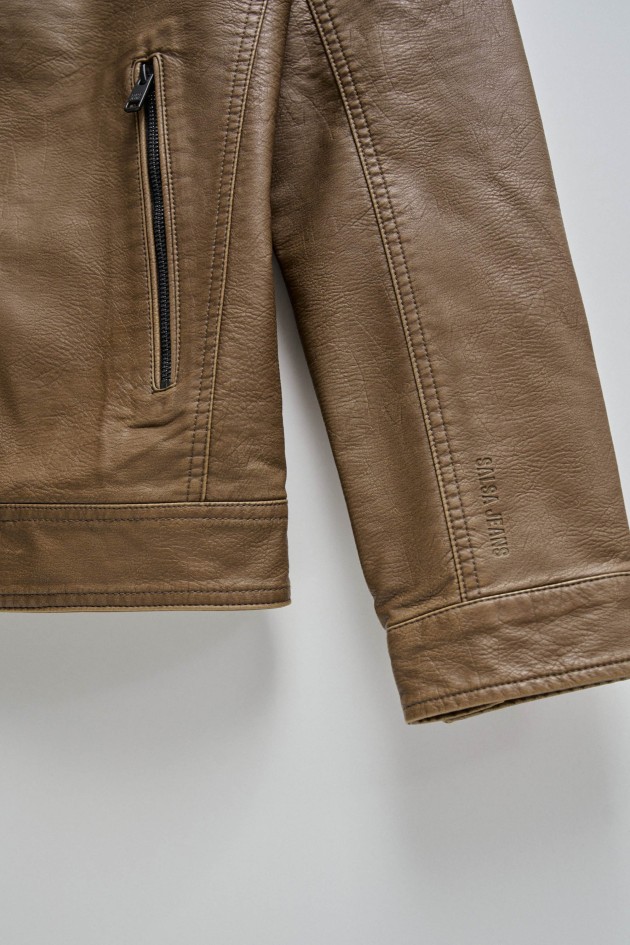 BLUSÃO BIKER EFEITO PELE