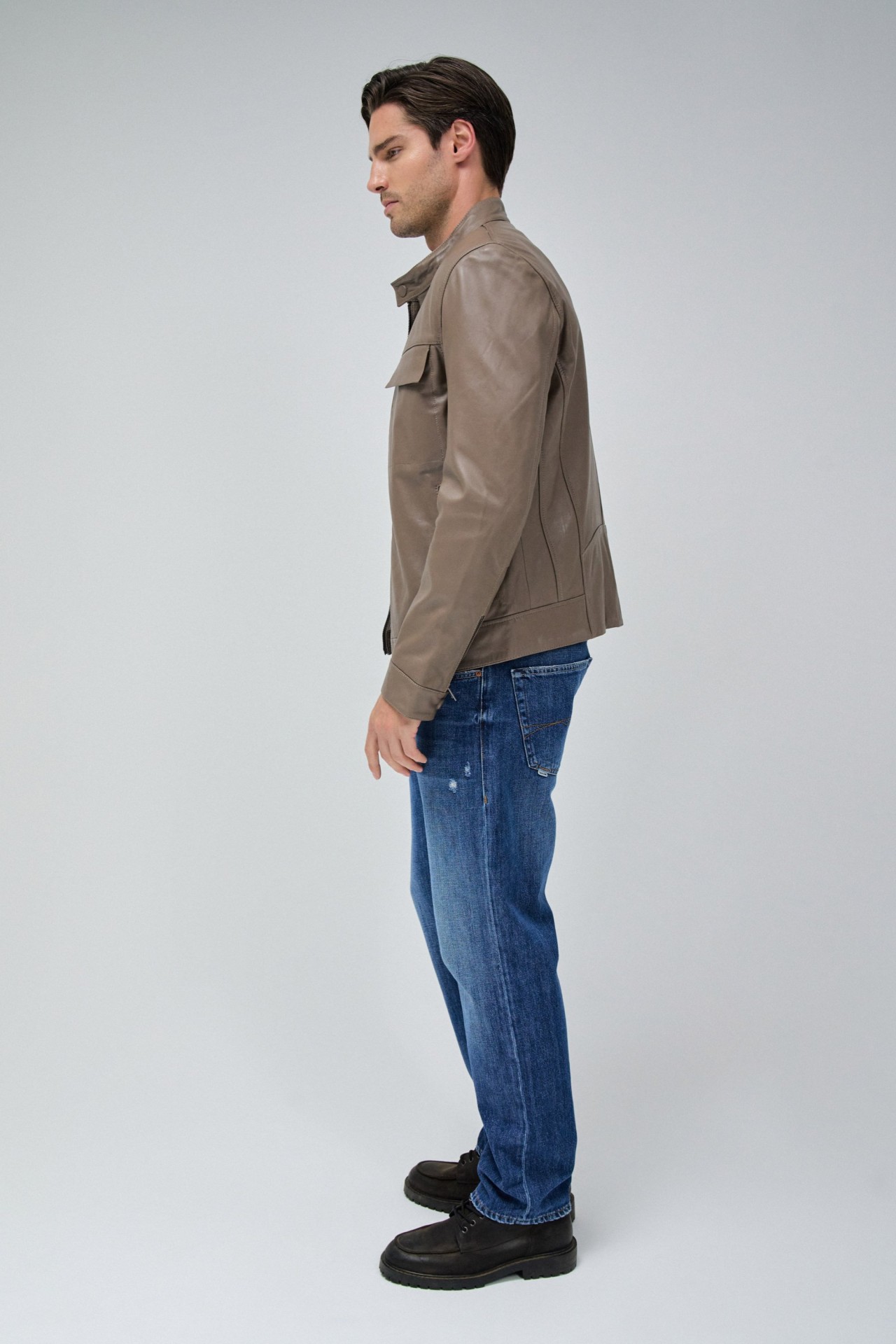 CAZADORA BIKER DE CUERO