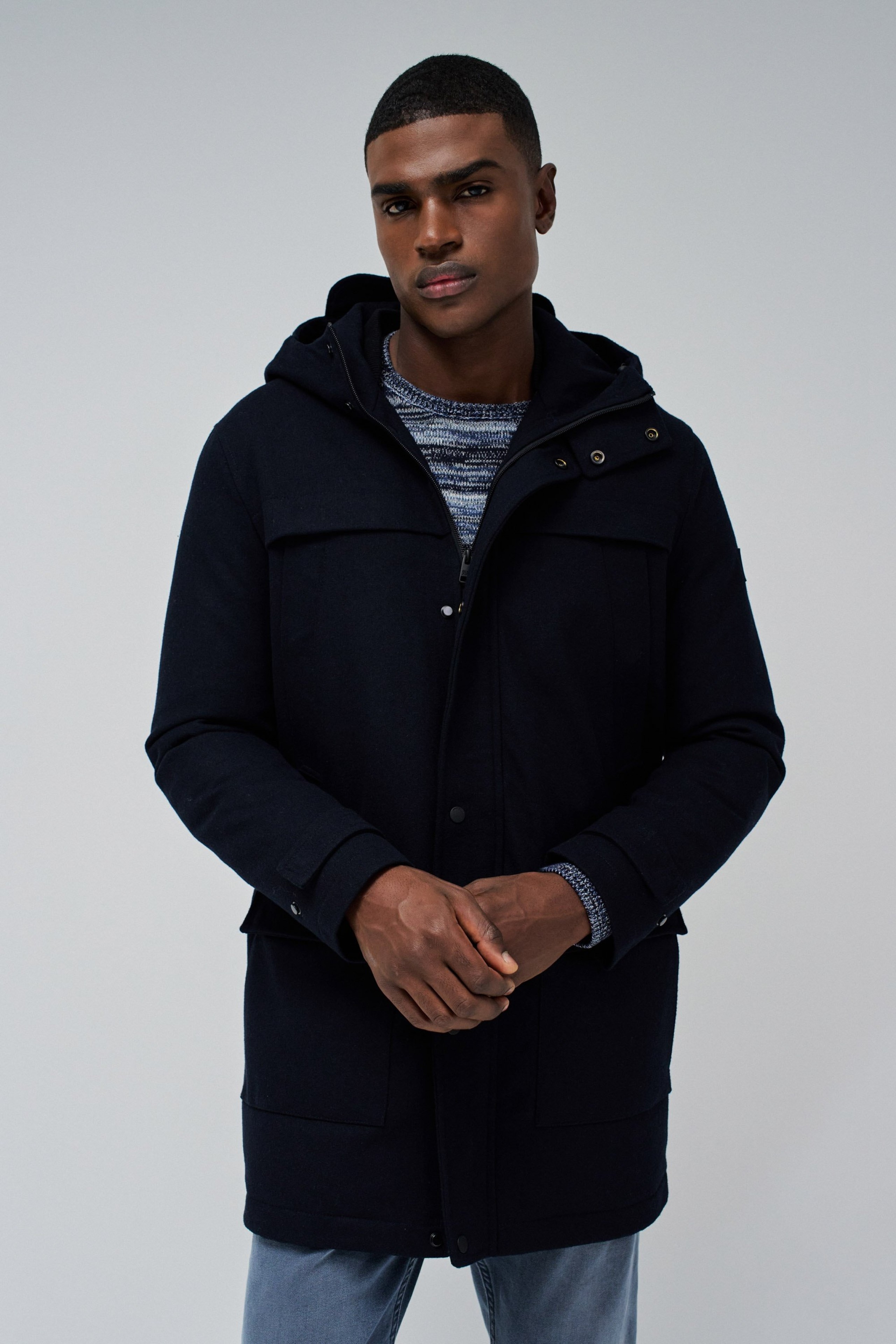 CASACO DE FAZENDA COM CAPUZ