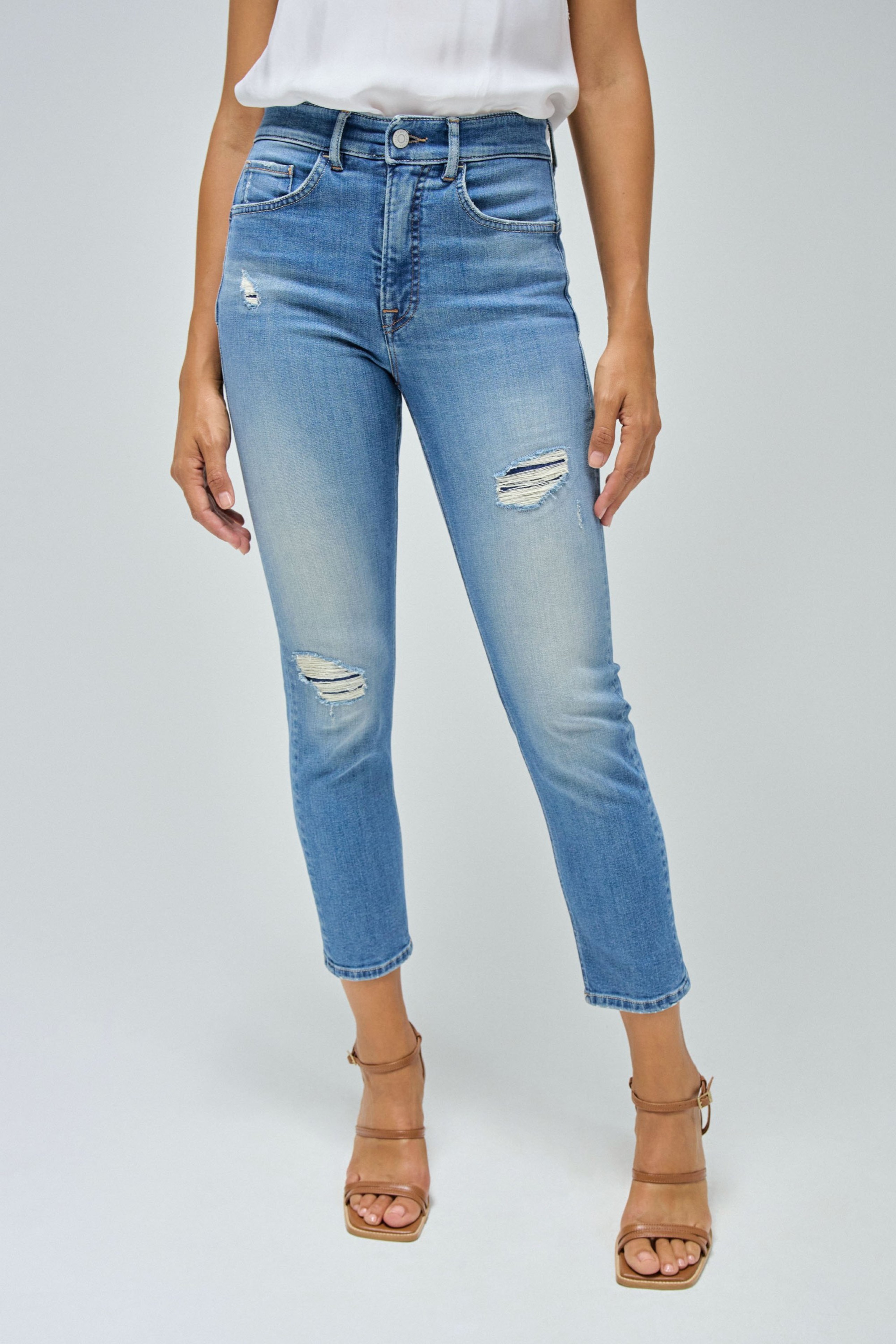 FAITH PUSH IN CROPPED SLIM JEANS