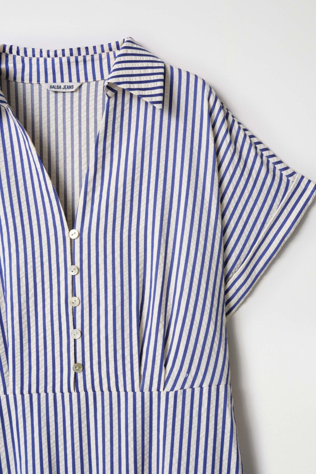 VESTIDO COMPRIDO ÀS RISCAS