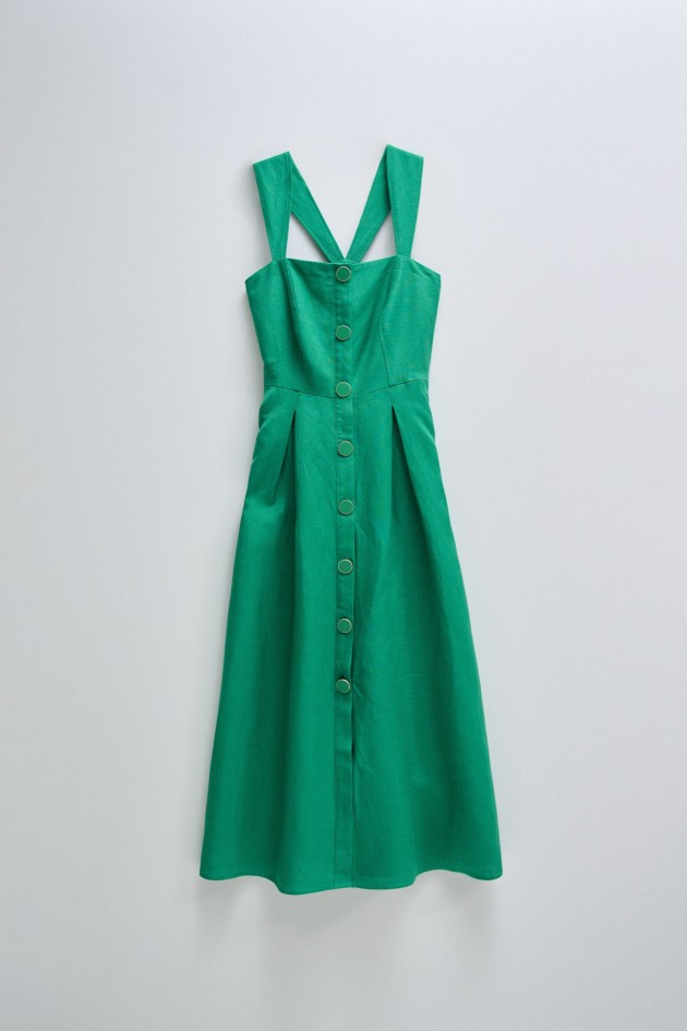 VESTIDO MIDI COM BOTÕES