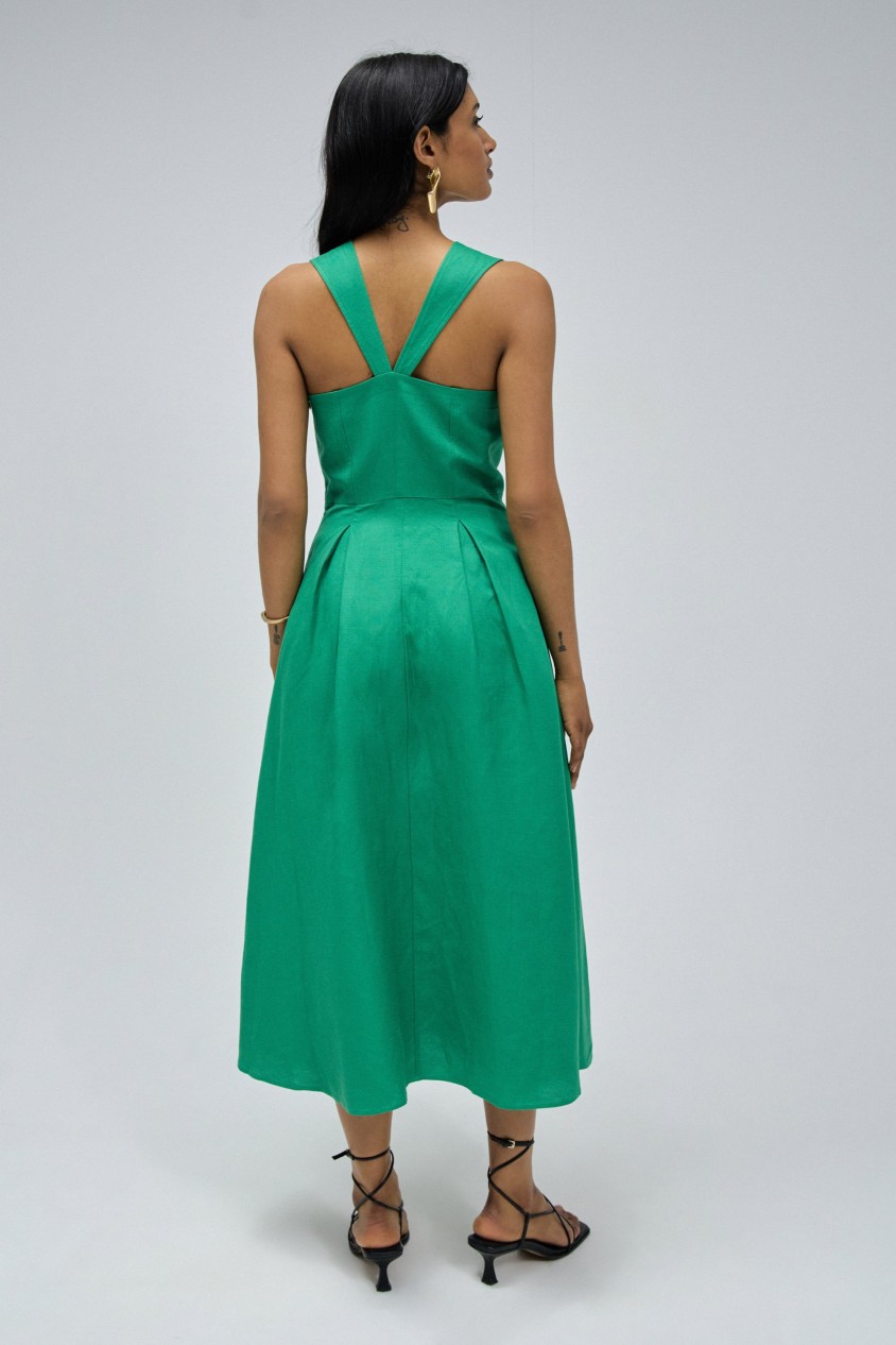 VESTIDO MIDI COM BOTÕES