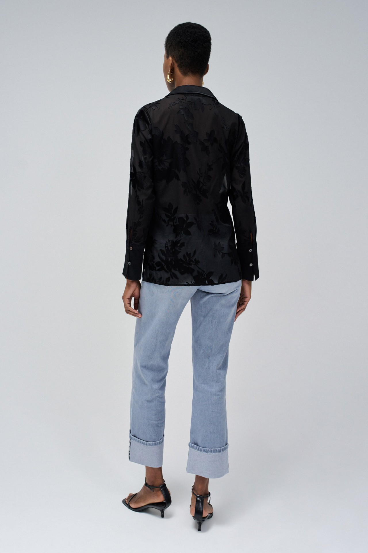 BLOUSE WITH DEVOR TEXTURE