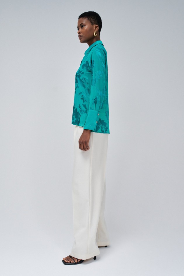 BLOUSE WITH DEVORÉ TEXTURE